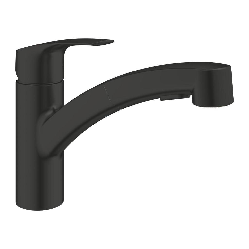 Grohe Eurosmart Spiralli Eviye Bataryası, Mat Siyah - 303052431