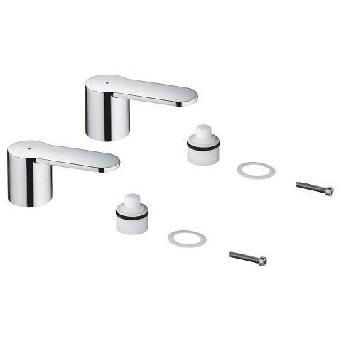 Grohe Eurostyle Cosmop pair of handles bl/red 48309000