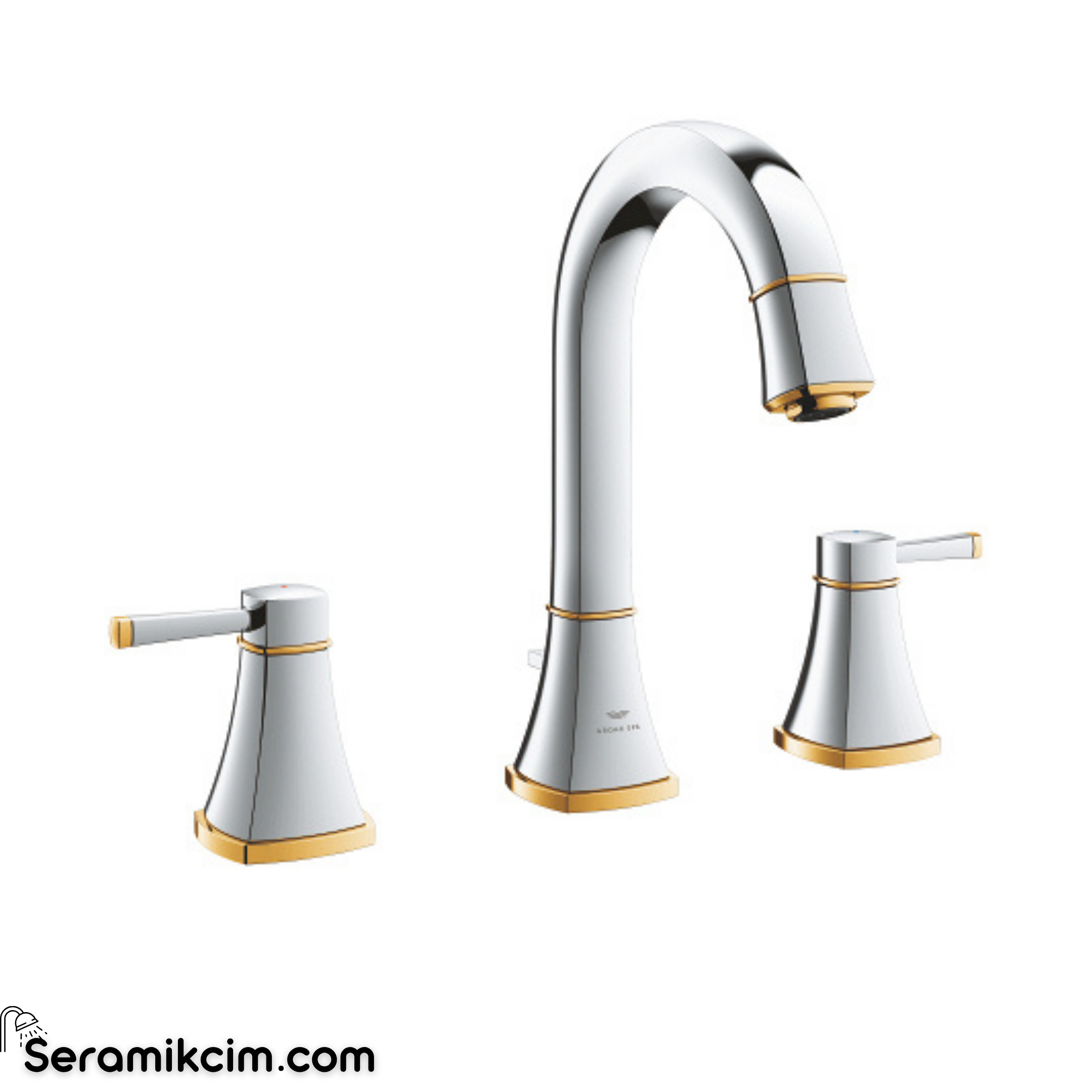Grohe Grandera 3 delikli lavabo bataryası   L-Boyut 20619IG0