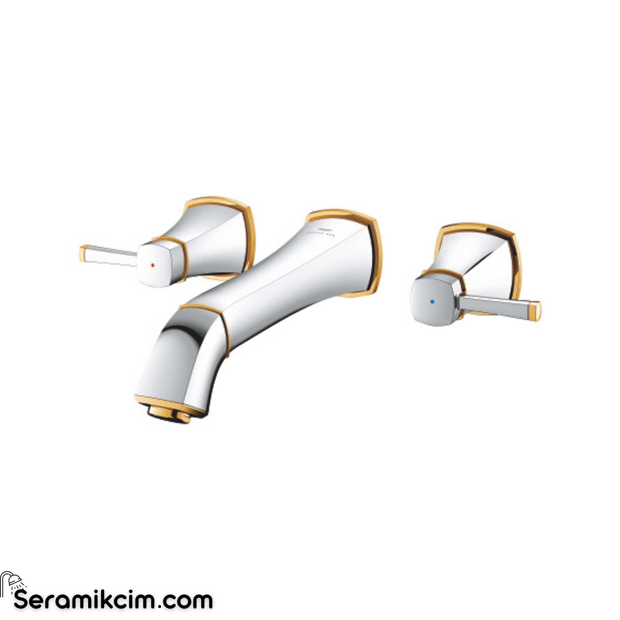 Grohe Grandera 3 delikli lavabo bataryası   L-Boyut 20623IG0