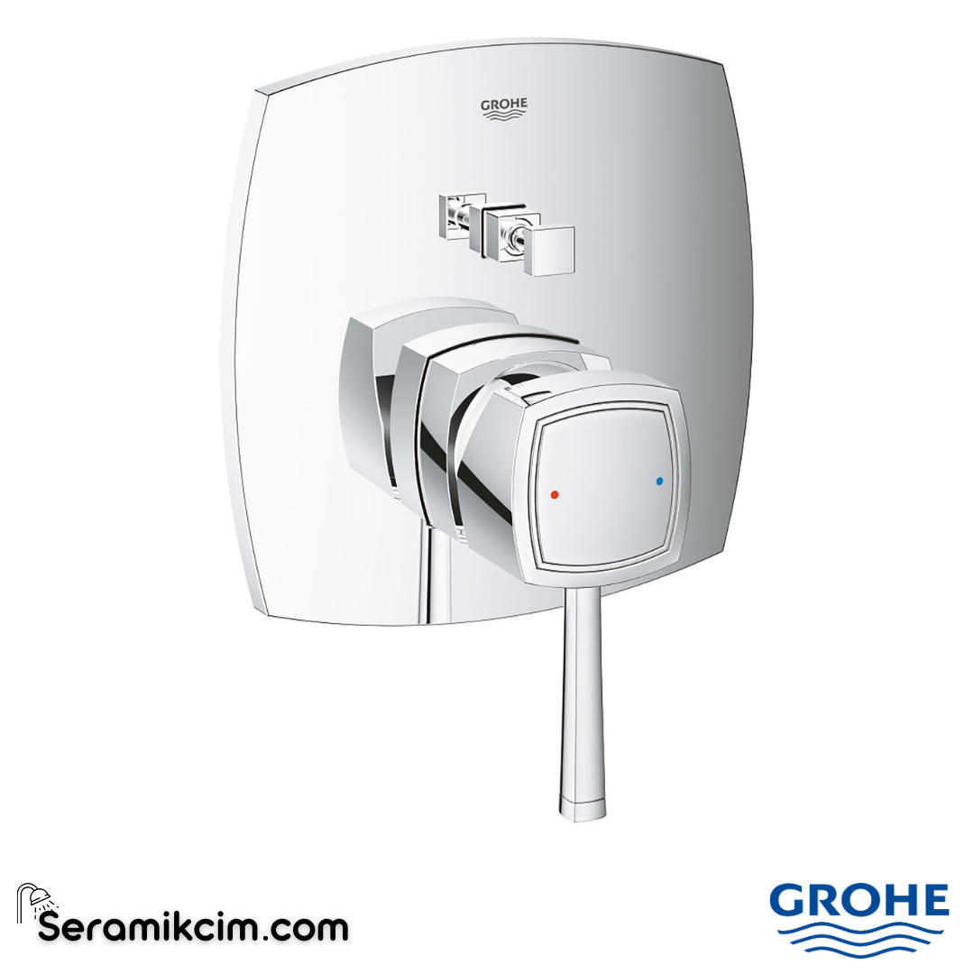 Grohe Grandera Ankastre Banyo/Duş Bataryası (Sıva Üstü Grubu) 2 Yollu Krom 24068000 - 24068000