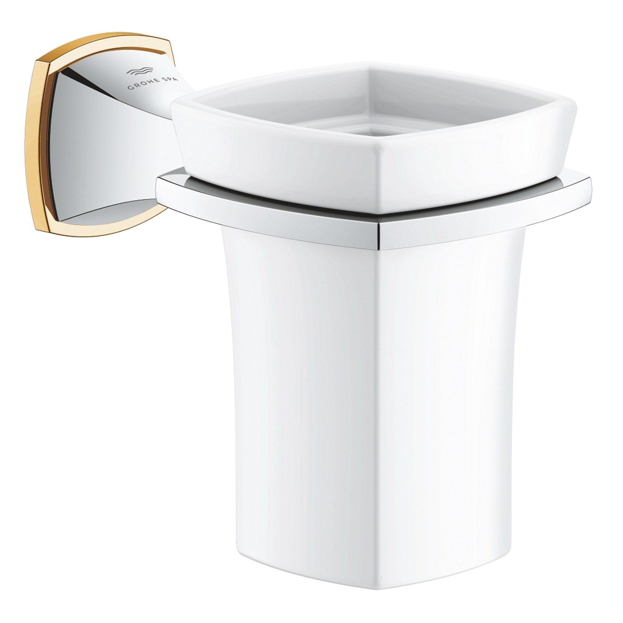 Grohe Grandera Seramik Bardak ve Tutucu Krom-Altın 40909IG0