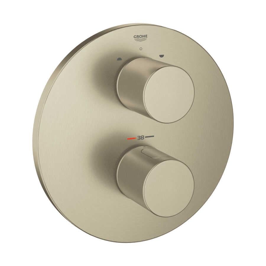 Grohe Grohtherm 3000 C Termostatik Ankastre Banyo/Duş Bataryası (Sıva Üstü Grubu), 2 Yollu, Fırçalı Nikel 19468EN0