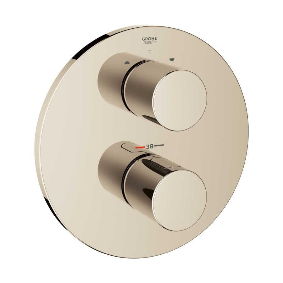 Grohe Grohtherm 3000 C Termostatik Ankastre Banyo/Duş Bataryası (Sıva Üstü Grubu), 2 Yollu, Parlak Nikel 19468BE0