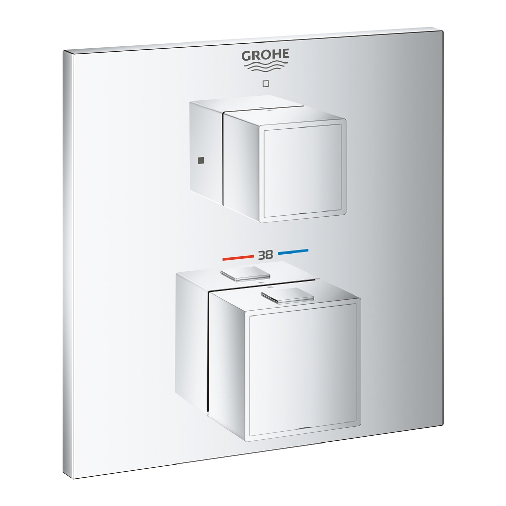 Grohe Grohtherm Cube Termostatik Batarya 1 Çıkışlı Açma Kapama Valfli Krom 24153000