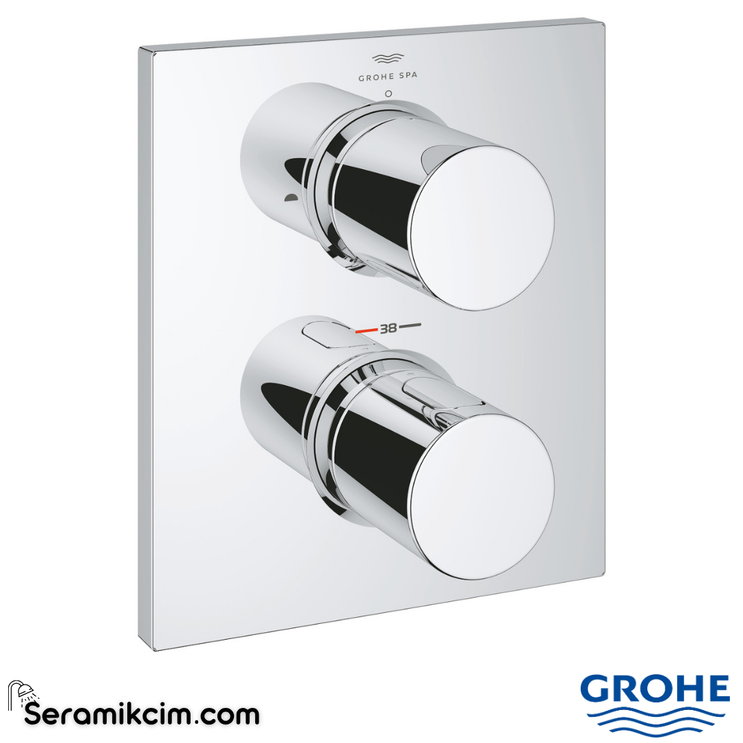 Grohe Grohtherm F Ankastre Termostatik Banyo Bataryası (Sıva Üstü Grubu) Krom 27618000 - 27618000