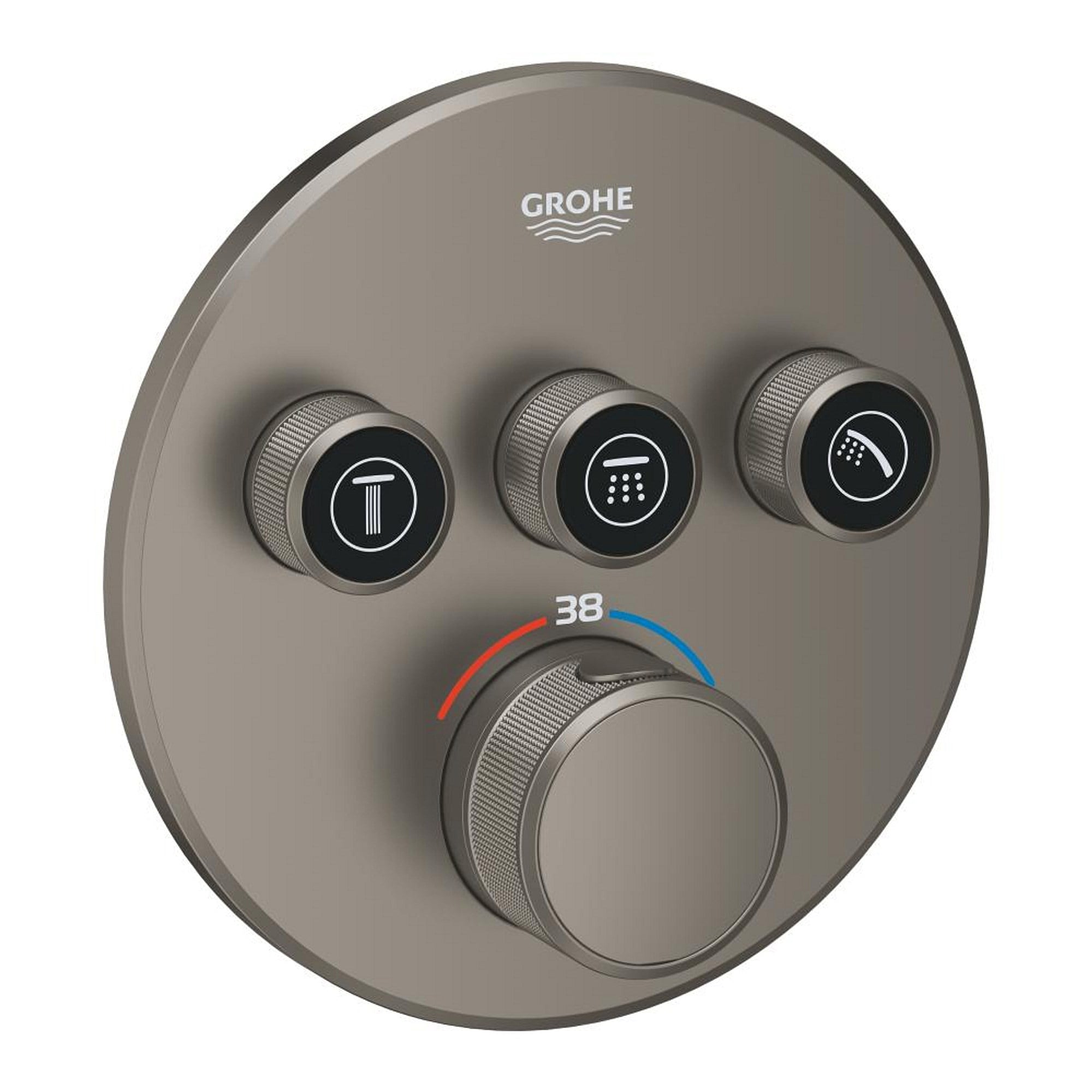 Grohe Grohtherm SmartControl Ankastre Termostatik Batarya 3 Vanalı Saten Antrasit (Satin Graphite) 29121MG0