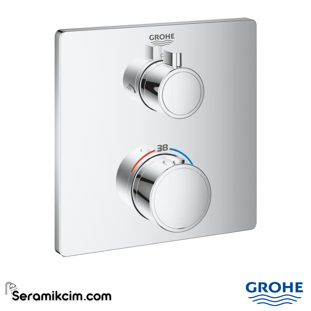 Grohe Grohtherm Termostatik Banyo/Duş Bataryası (Sıva Üstü Grubu) Krom 24079000 - 24079000