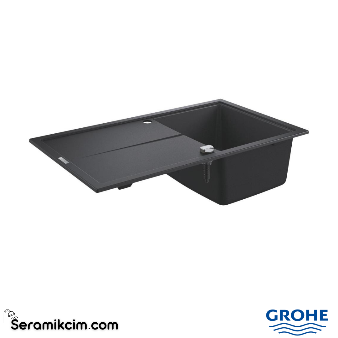 Grohe K400 Kuvars Kompozit Eviye 50 -C 86/50, Granit Siyah Rengi 31640AP0