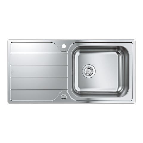 Grohe K500 Damlalıklı Tek Gözlü Eviye, Paslanmaz Çelik (Sağ-Sol Damlalıklı, 100x50 cm) 31563SD1
