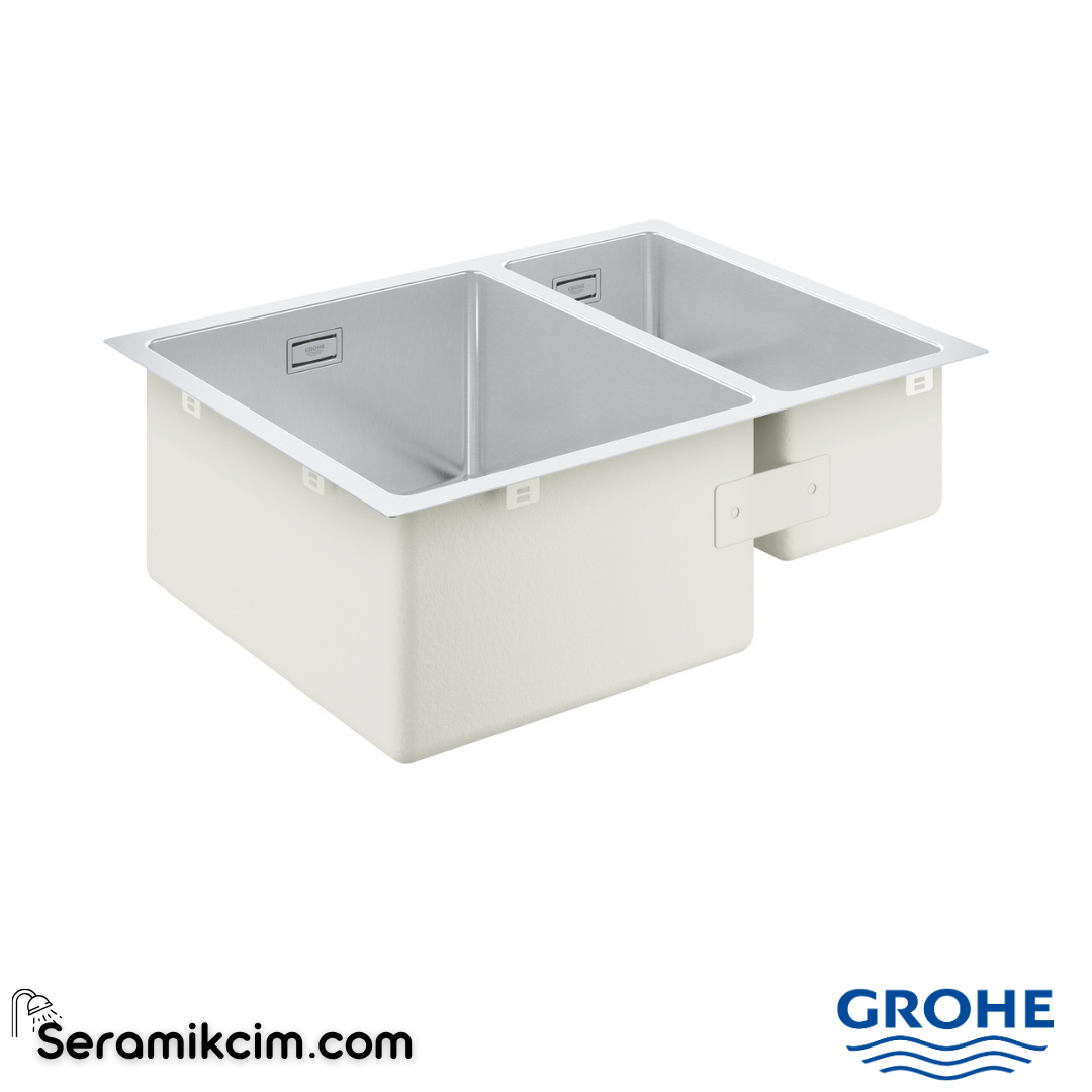Grohe K700U 1,5 Gözlü Eviye, Paslanmaz Çelik (60x45 cm - Sol Hazneli) 31577SD1