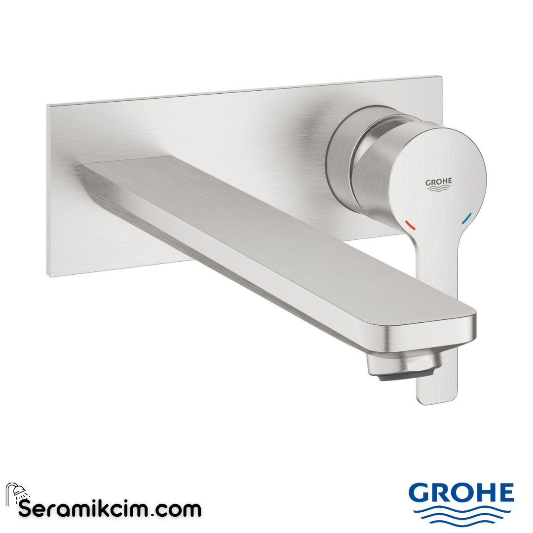 Grohe Lineare İki Delikli Ankastre Lavabo Bataryası (Sıva Üstü Grubu), Paslanmaz Çelik 23444DC1