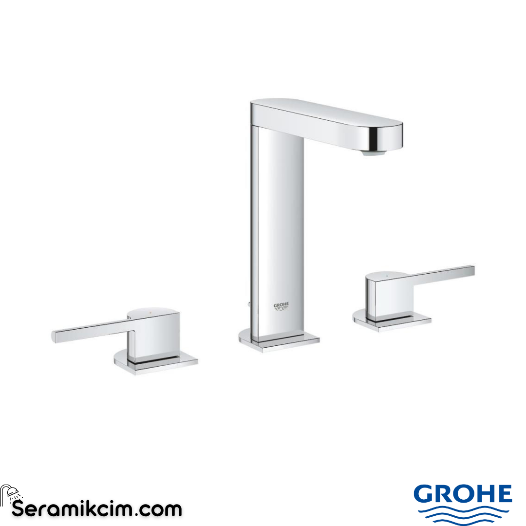 Grohe Plus 3 Delikli Ankastre Lavabo Bataryası, Sifon Kumandalı Krom 20301003