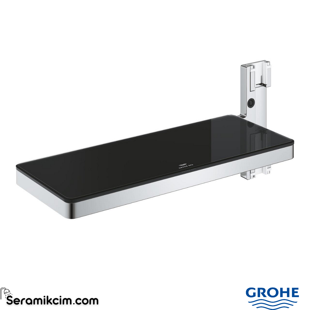 Grohe Rainshower Aqua Pure SmartControl Termostatik Duş Sistemleri İçin Raf, Siyah-Krom 101677KI00