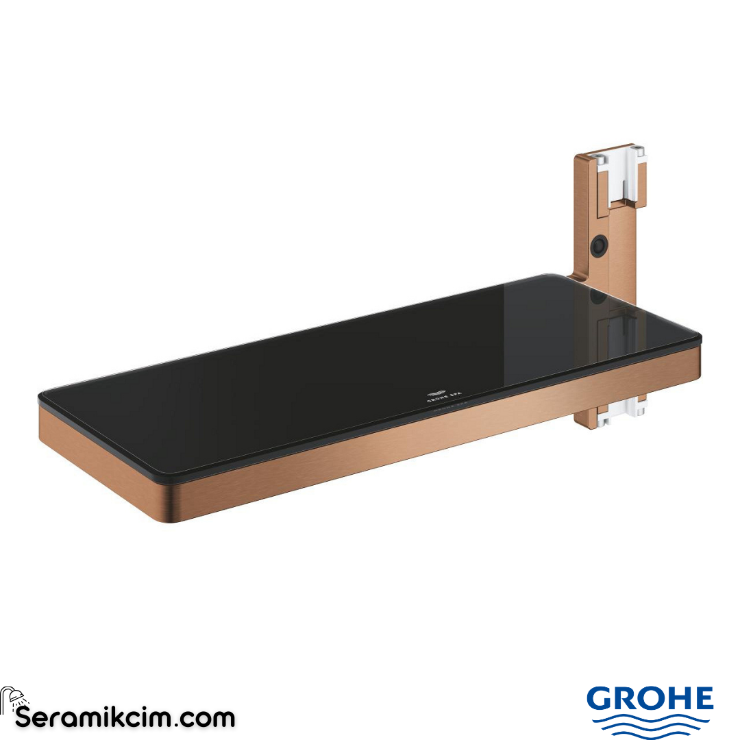 Grohe Rainshower Aqua Pure SmartControl Termostatik Duş Sistemleri İçin Raf, Fırçalı Bakır 101677DL00