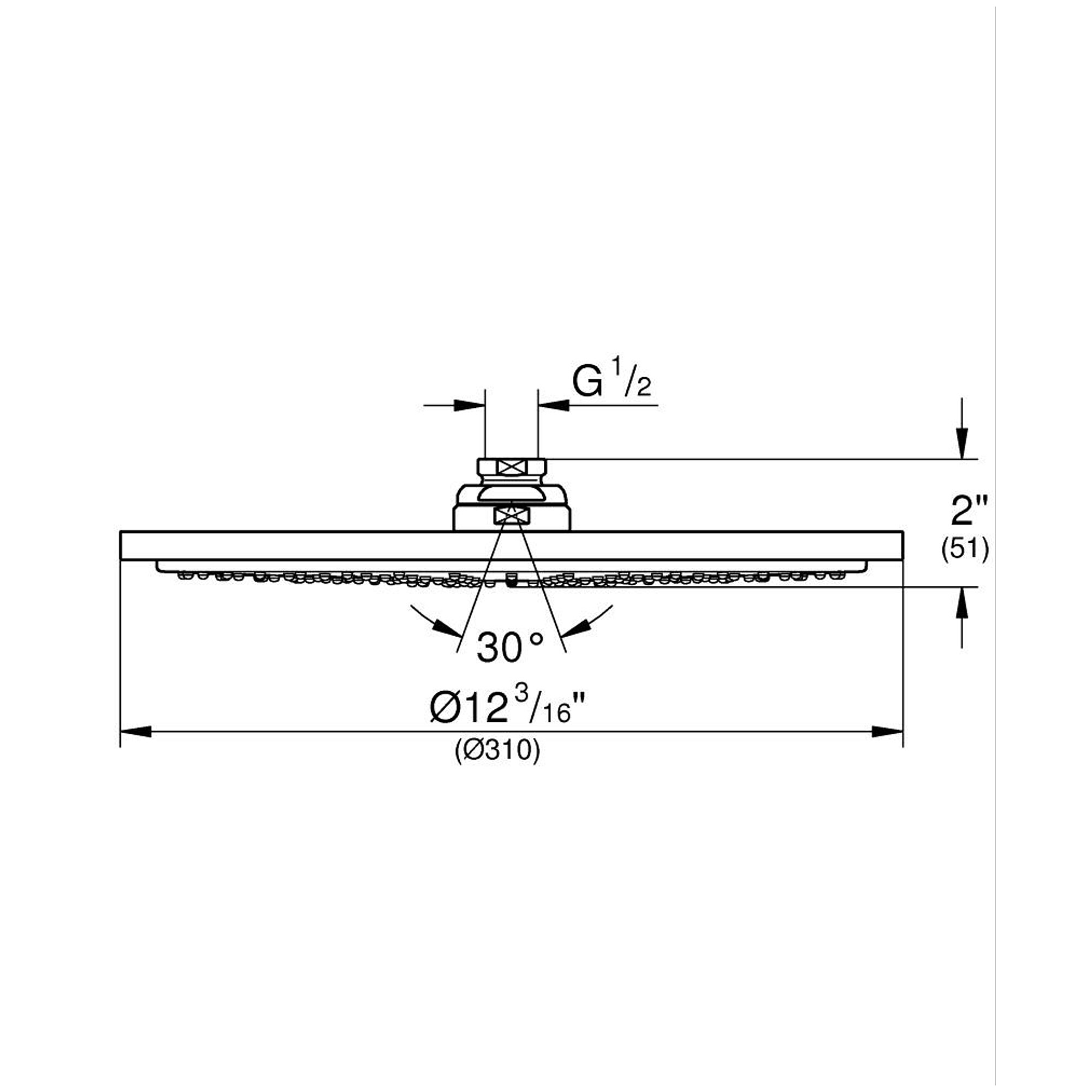 Grohe Rainshower Cosmopolitan 310 Tepe Duşu 1 Fonksiyonlu Krom 26472000