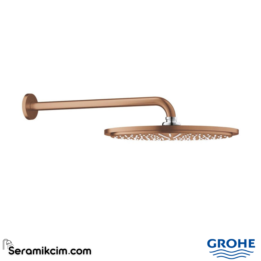 Grohe Rainshower Cosmopolitan 310 Tepe Duşu Seti 31 cm, Fırçalı Bakır 26066DL0 - 26066DL0