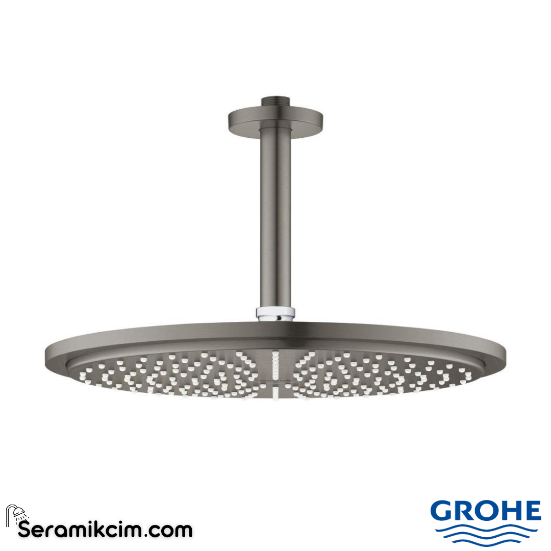 Grohe Rainshower Cosmopolitan 310 Tepe Duşu Seti 31 cm, Fırçalı Sert Grafit 26067AL0 - 26067AL0