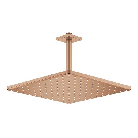 Grohe Rainshower Mono 310 Cube Tepe Duşu Seti, 31 cm, Fırçalı Bakır - 26566DL0