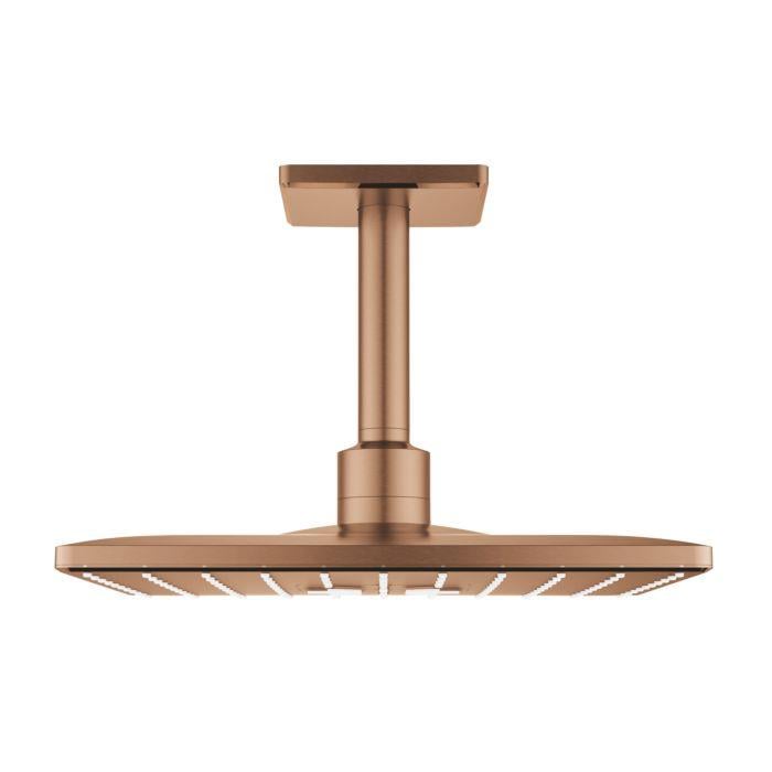 Grohe Rainshower Mono 310 Cube Tepe Duşu Seti, 2 Akışlı, Fırçalı Bakır - 26481DL0