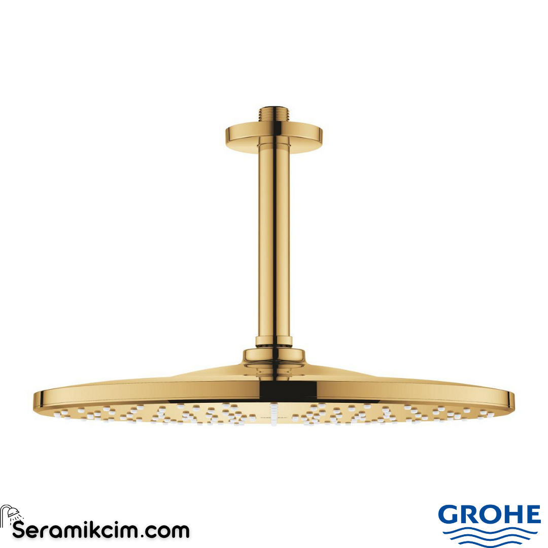Grohe Rainshower Mono 310 Tepe Duşu Set Tavandan Parlak Altın 26560GL0