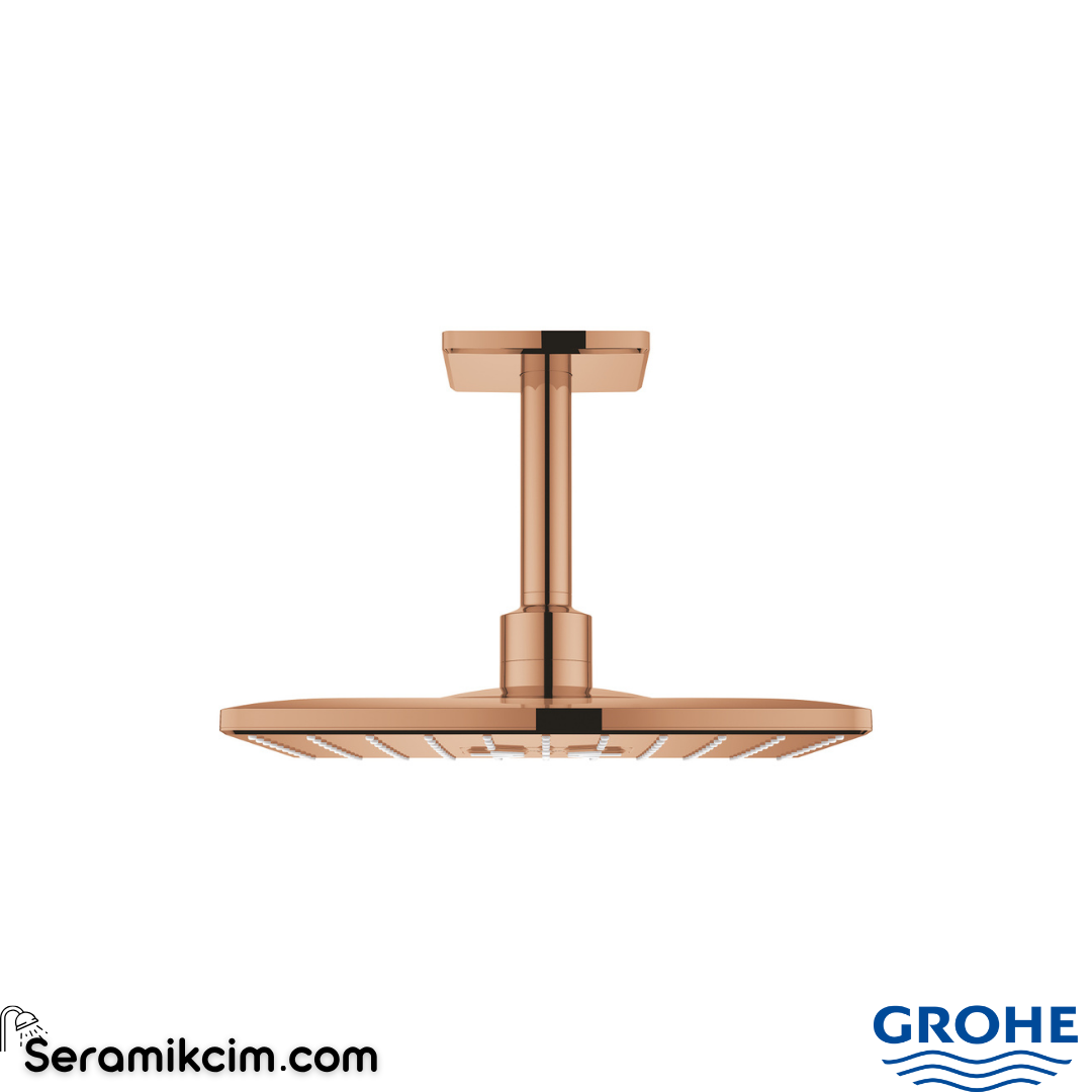 Grohe Rainshower SmartActive 310 Tepe Duşu Set 142mm Parlak Bakır 26481DA0
