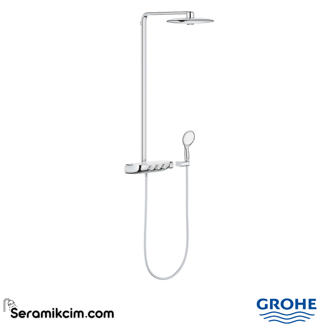 Grohe Rainshower SmartControl 360 DUO Termostatik Duş Bataryalı Duş Sistemi Krom 26250000