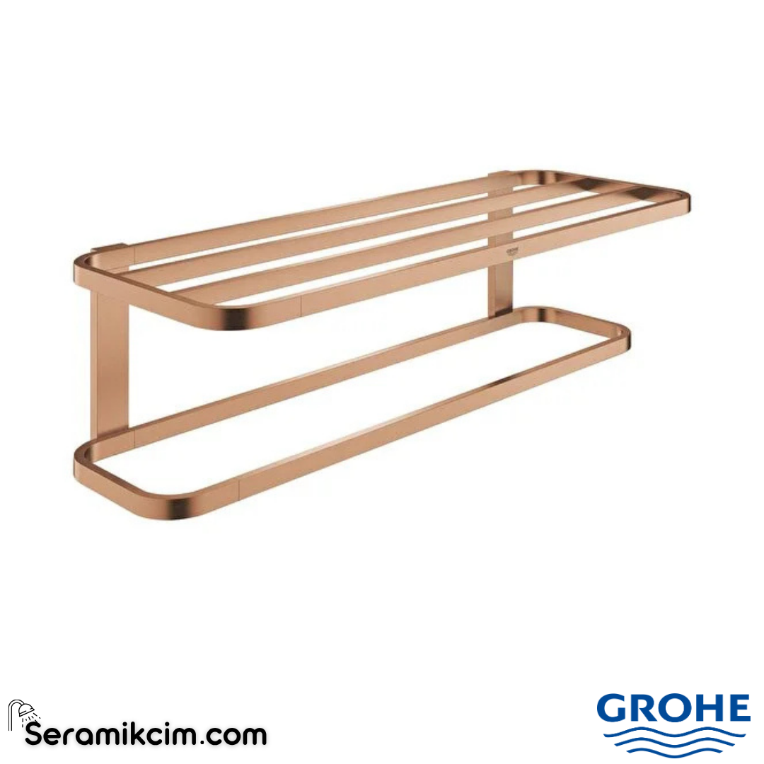 Grohe Selection Havlu Rafı, Fırçalı Bakır 41066DL0 - 41066DL0