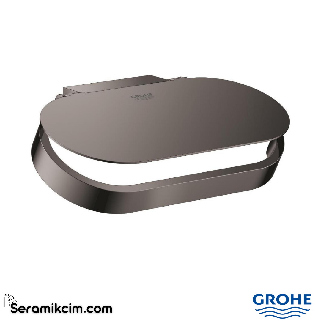 Grohe Selection Kapaklı Tuvalet Kağıtlığı, Sert Grafit 41069A00