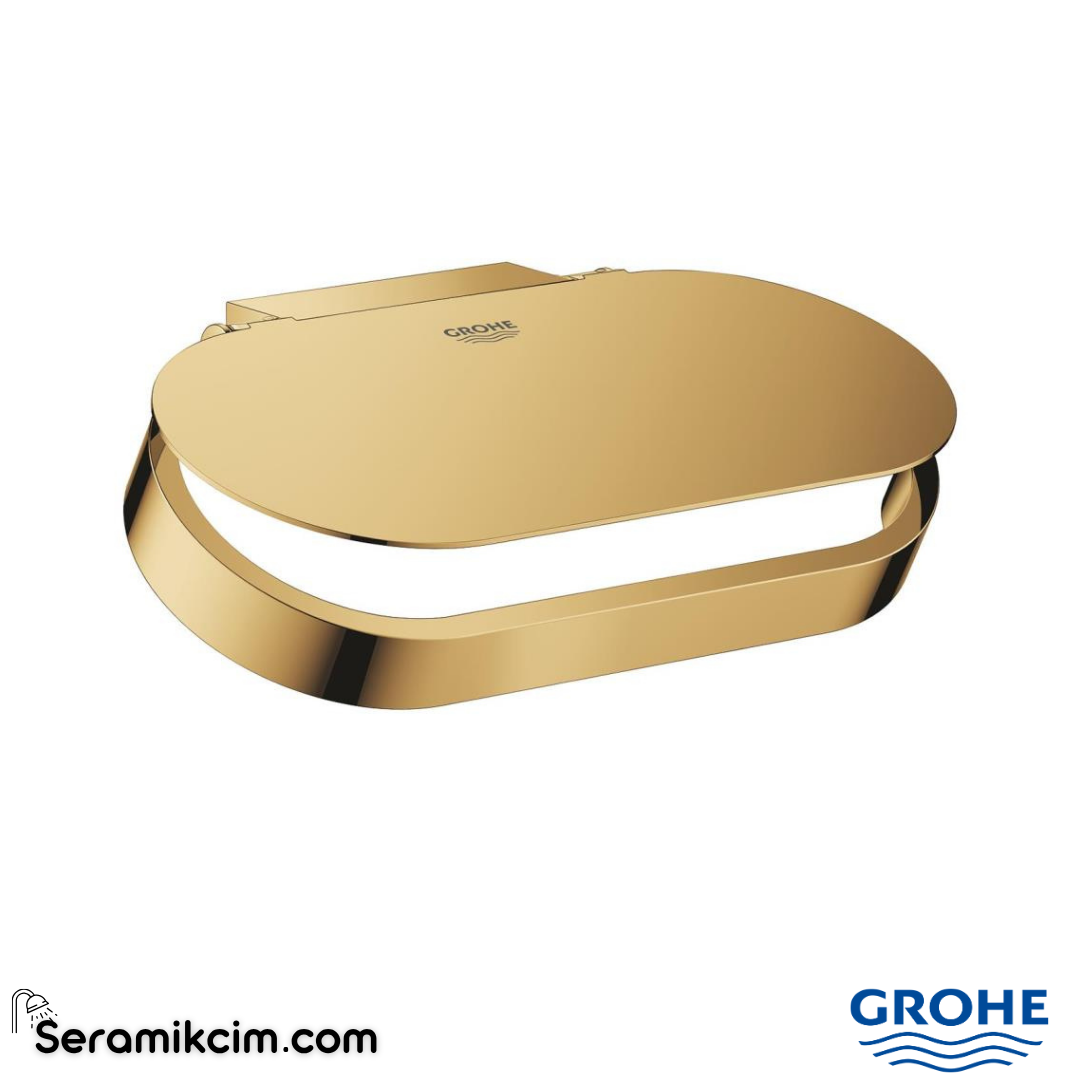 Grohe Selection Kapaklı Tuvalet Kağıtlığı, Parlak Altın 41069GL0
