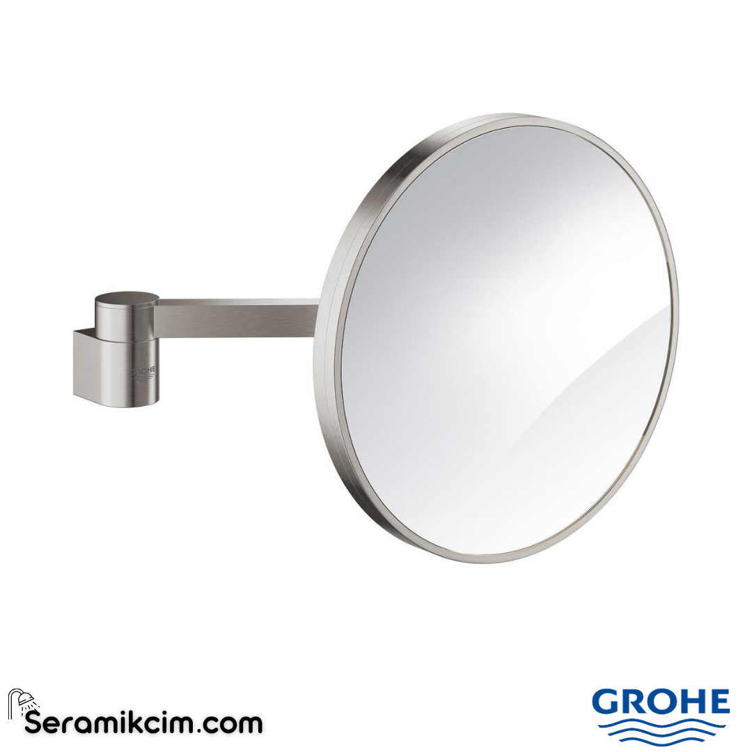 Grohe Selection Makyaj ve Tıraş Aynası, Paslanmaz Çelik 41077DC0