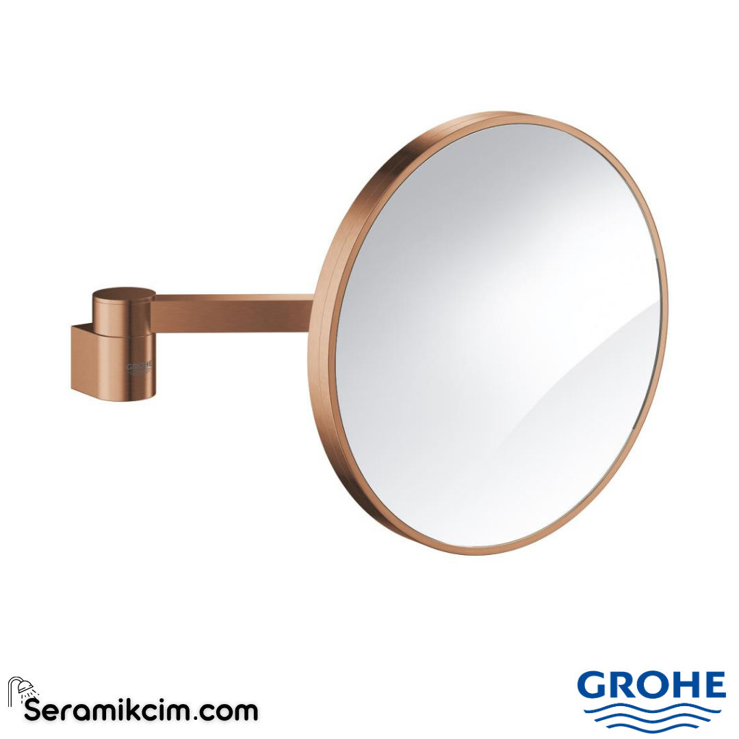 Grohe Selection Makyaj ve Tıraş Aynası, Fırçalı Bakır 41077DL0 - 41077DL0
