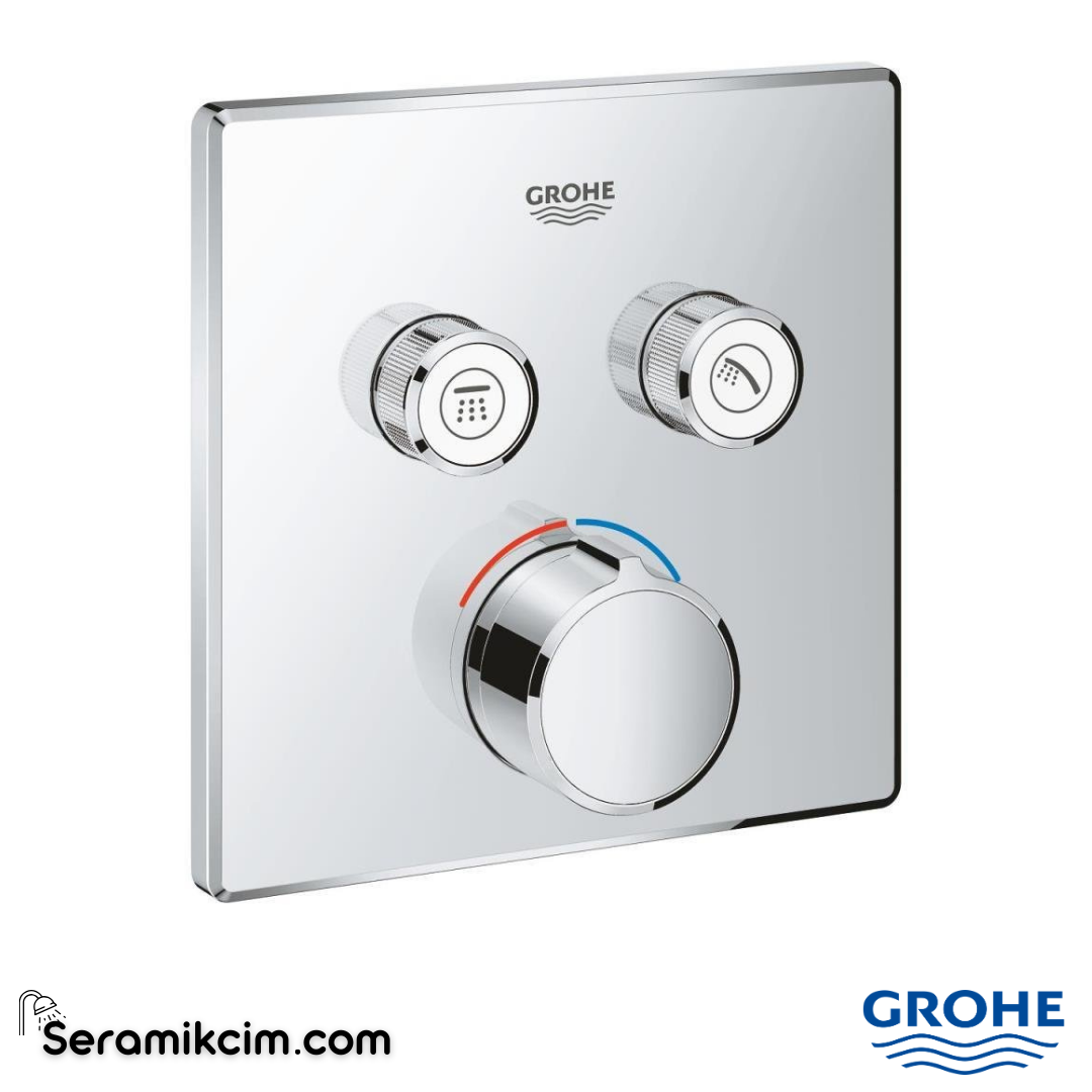 Grohe SmartControl Akış Kontrollü Ankastre Banyo Bataryası (2 Yollu Sıva Üstü Grubu) 29148000 - 29148000