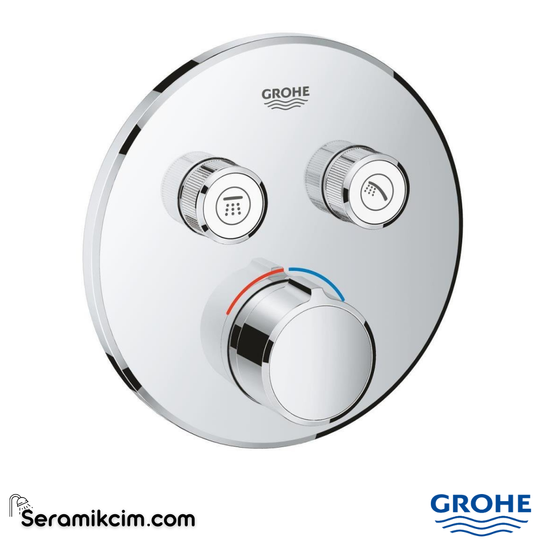 Grohe SmartControl Akış Kontrollü Ankastre Banyo Bataryası (2 Yollu Sıva Üstü Grubu) 29145000 - 29145000
