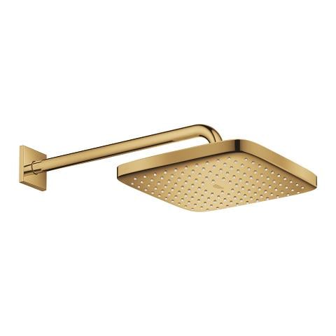 Grohe Tempesta 250 Kare Tepe Duşu Tek Akışlı, 25 cm (Duvardan Dirsek Dahil), Parlak Altın 26687GL0
