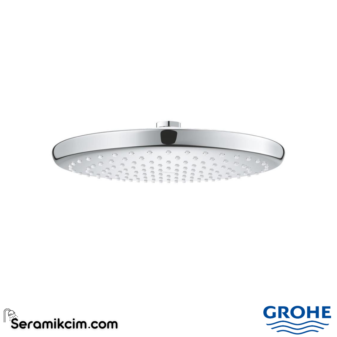 Grohe Tempesta 250 Tepe Duşu Tek Akışlı, 25cm, Krom-Beyaz Krom 26666000 - 26666000