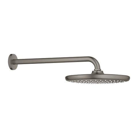Grohe Tempesta 250 Yuvarlak Tepe Duşu Tek Akışlı, 25 cm (Duvardan Dirsek Dahil), Fırçalı Sert Grafit 26668AL0