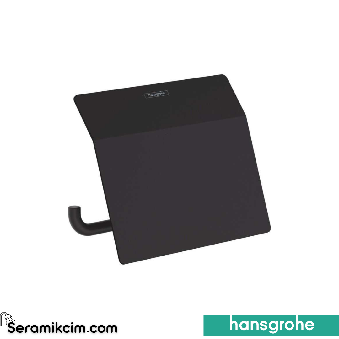 Hansgrohe AddStoris Kapaklı Tuvalet Kağıtlığı Mat Siyah 41753670
