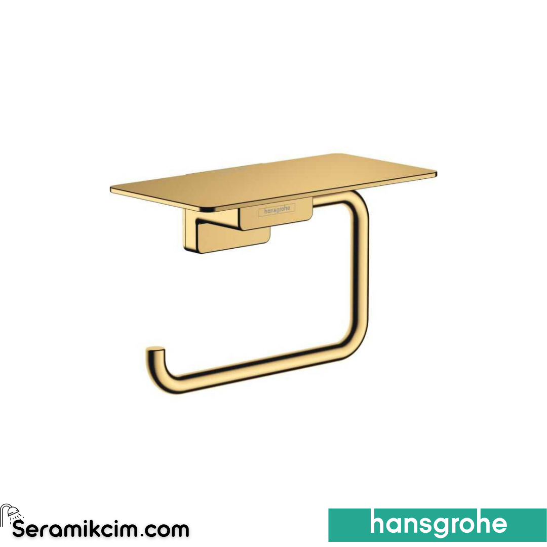Hansgrohe AddStoris Raflı Tuvalet Kağıtlığı Parlak Altın 41772990