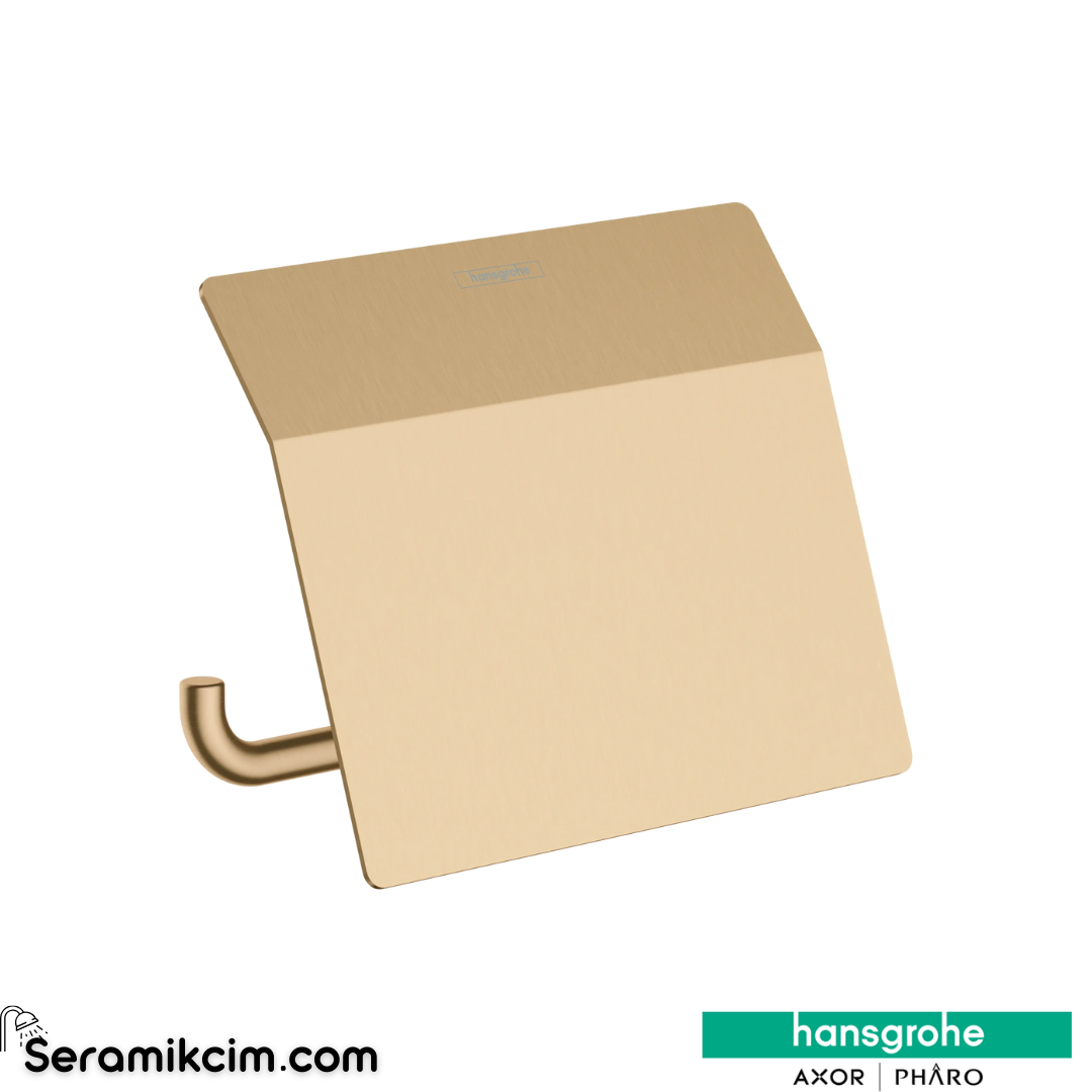 Hansgrohe Addstoris Tuvalet Kağıtlığı Kapaklı Mat Bronz 41753140
