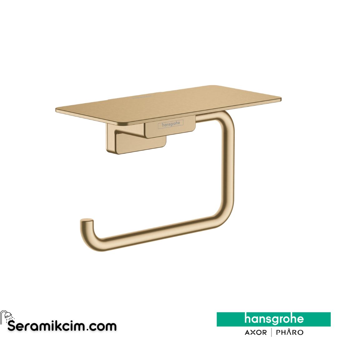 Hansgrohe Addstoris Tuvalet Kağıtlığı Raflı Mat Bronz 41772140