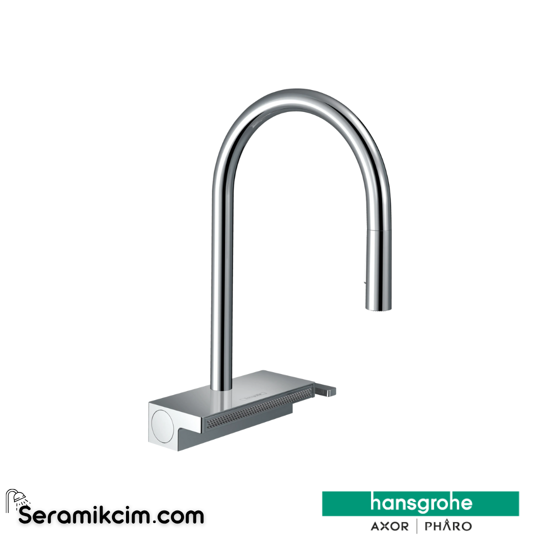 Hansgrohe Aquno Select M81 170 Tek Kollu Eviye Bataryası Spiralli 3 Jet Krom 73837000