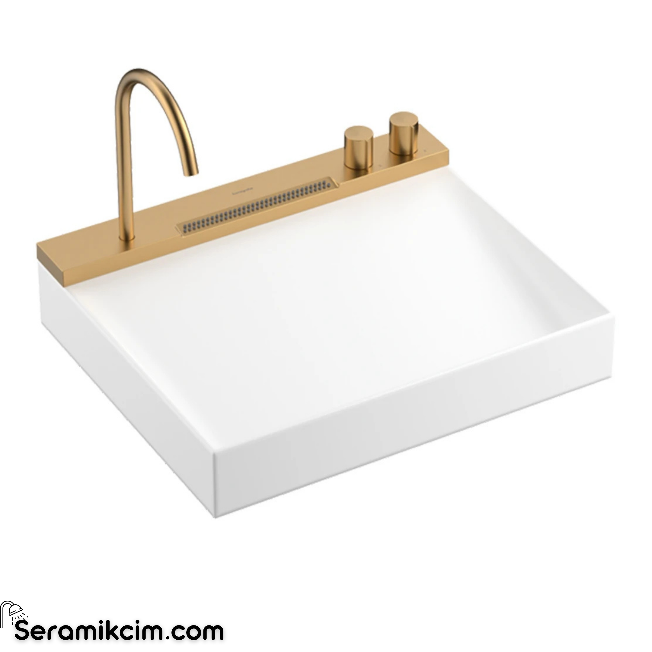 Hansgrohe Avalegra AquaUnit 58x48 cm Lavabo Bataryalı Mat Bronz 22472140