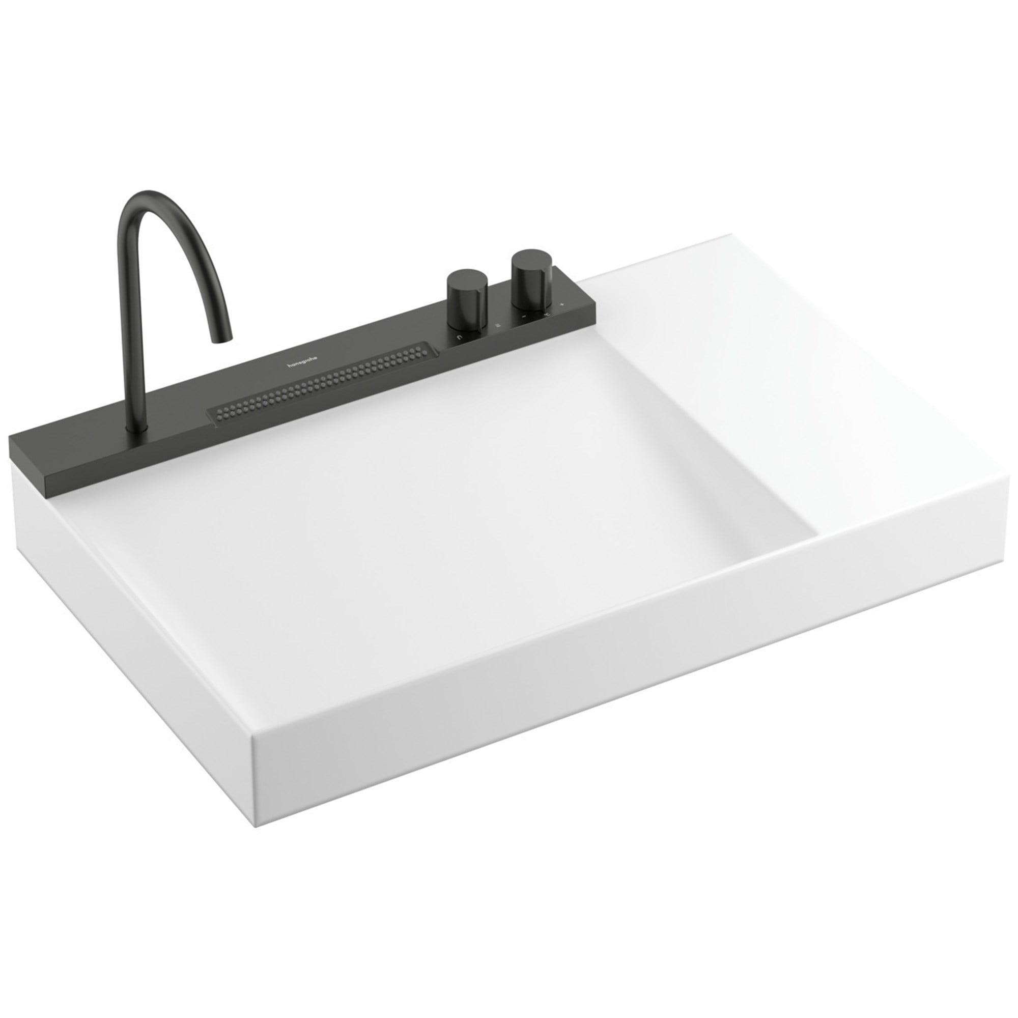 Hansgrohe Avalegra AquaUnit Lavabo ve Batarya Seti 78x47,5 cm Fırçalı Siyah Krom 22473340