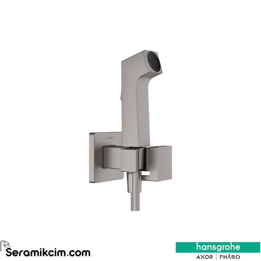 Hansgrohe Bidette Taharet Duşu 1Jet E Ecosmart+ Mat Siyah Krom 29233340