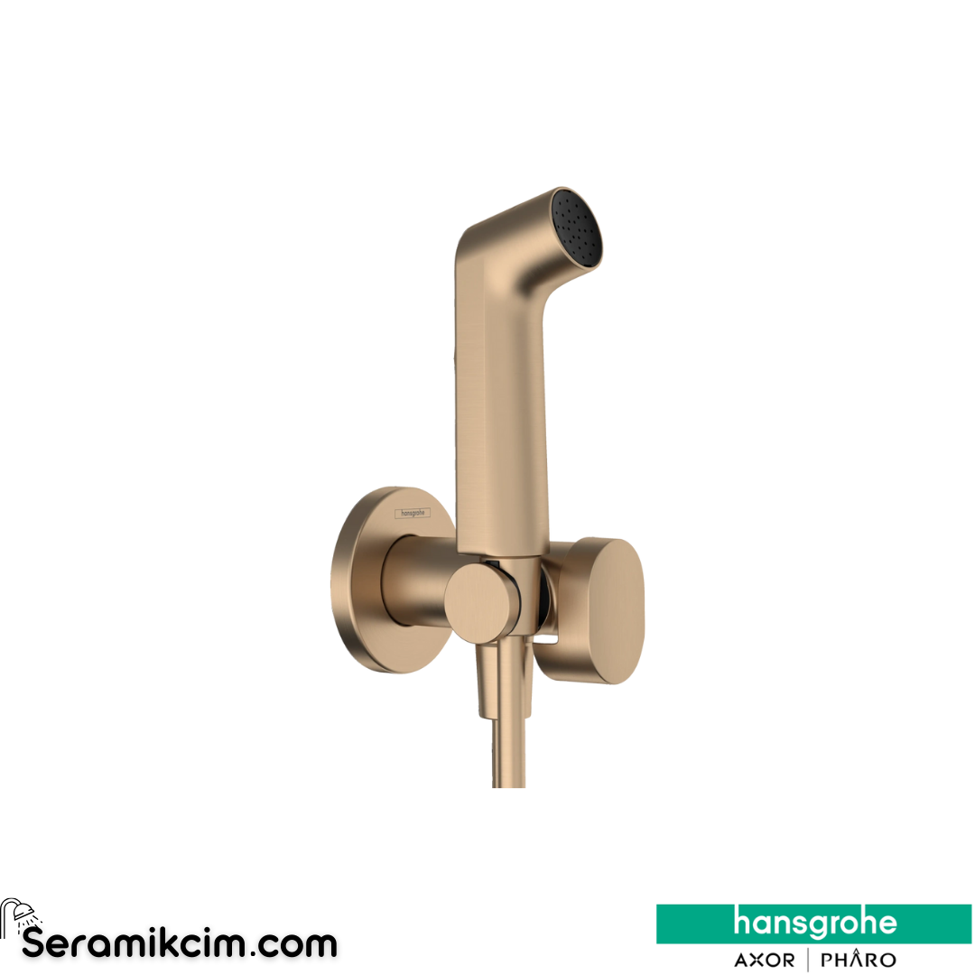 Hansgrohe Bidette Taharet Duşu 1Jet S Ecosmart+ Sıcak- Soğuk Mat Bronz 29232140