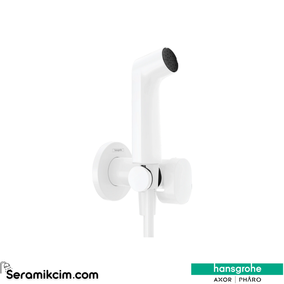 Hansgrohe Bidette Taharet Duşu 1Jet S Ecosmart+ Sıcak Soğuk Mat Beyaz 29232700