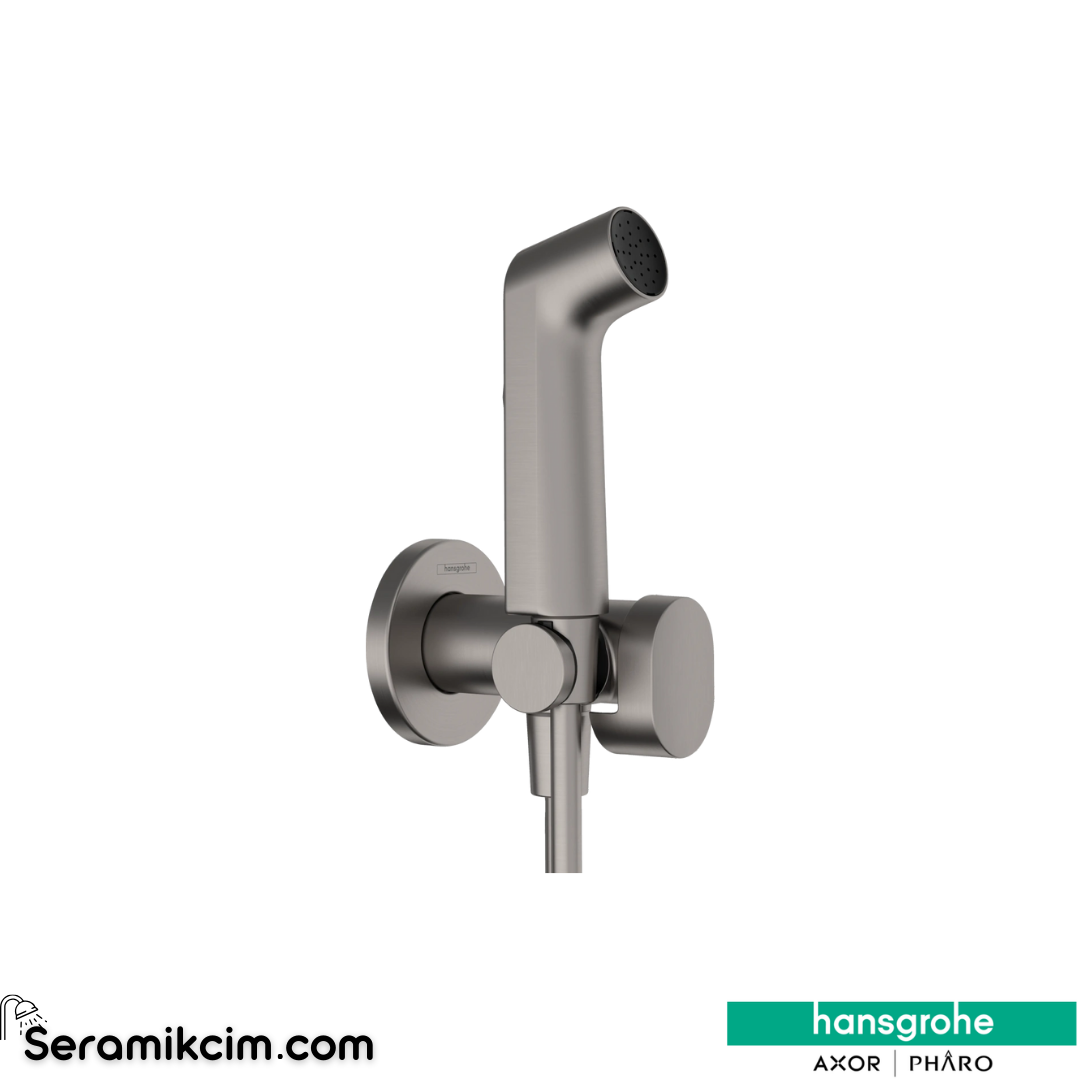 Hansgrohe Bidette Taharet Duşu 1Jet S Ecosmart+ Sıcak- Soğuk Mat Siyah Krom 29232340