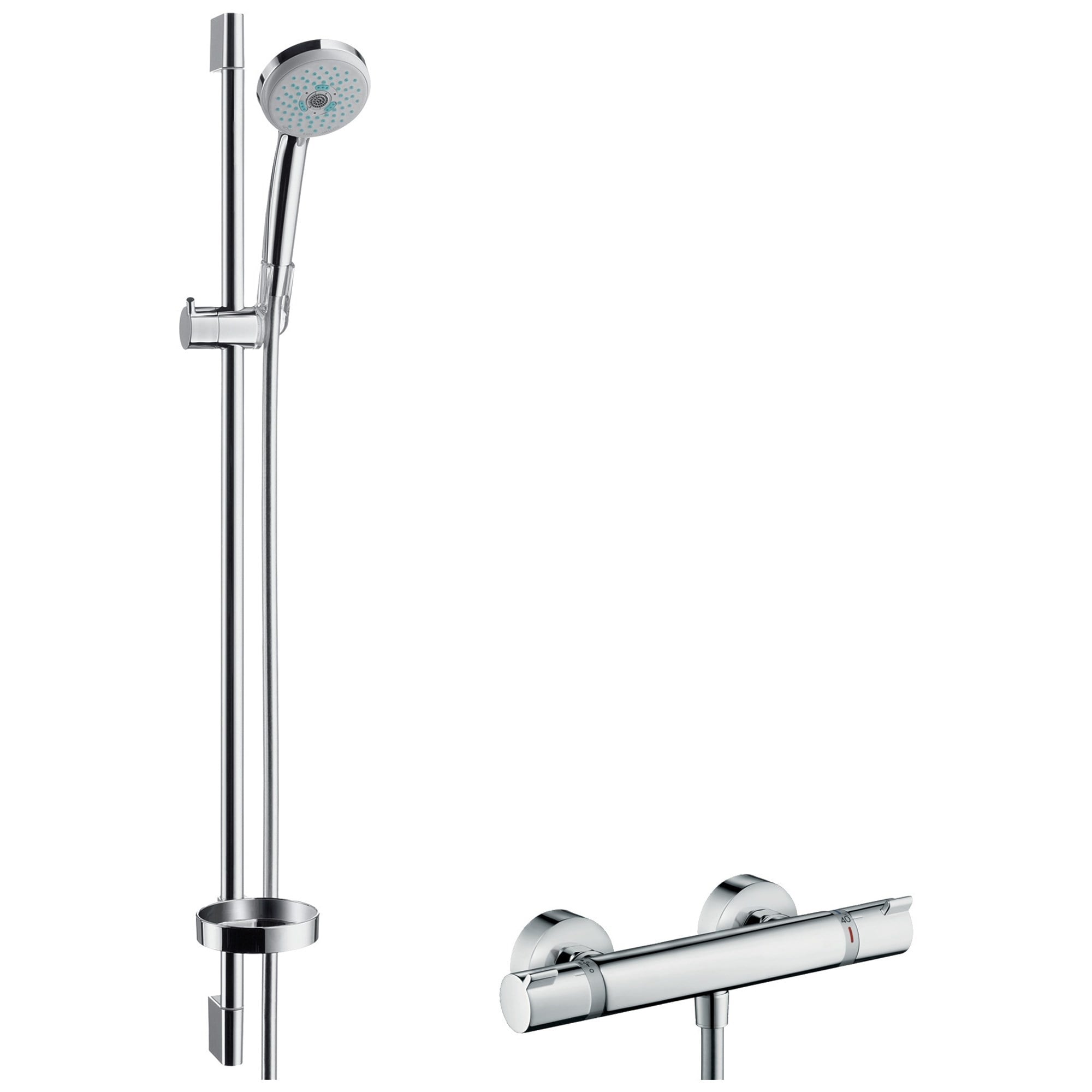 Hansgrohe Croma 100 Multi Termostatik Sürgülü Duş Seti 90 cm Ecostat Comfort Krom 27085000