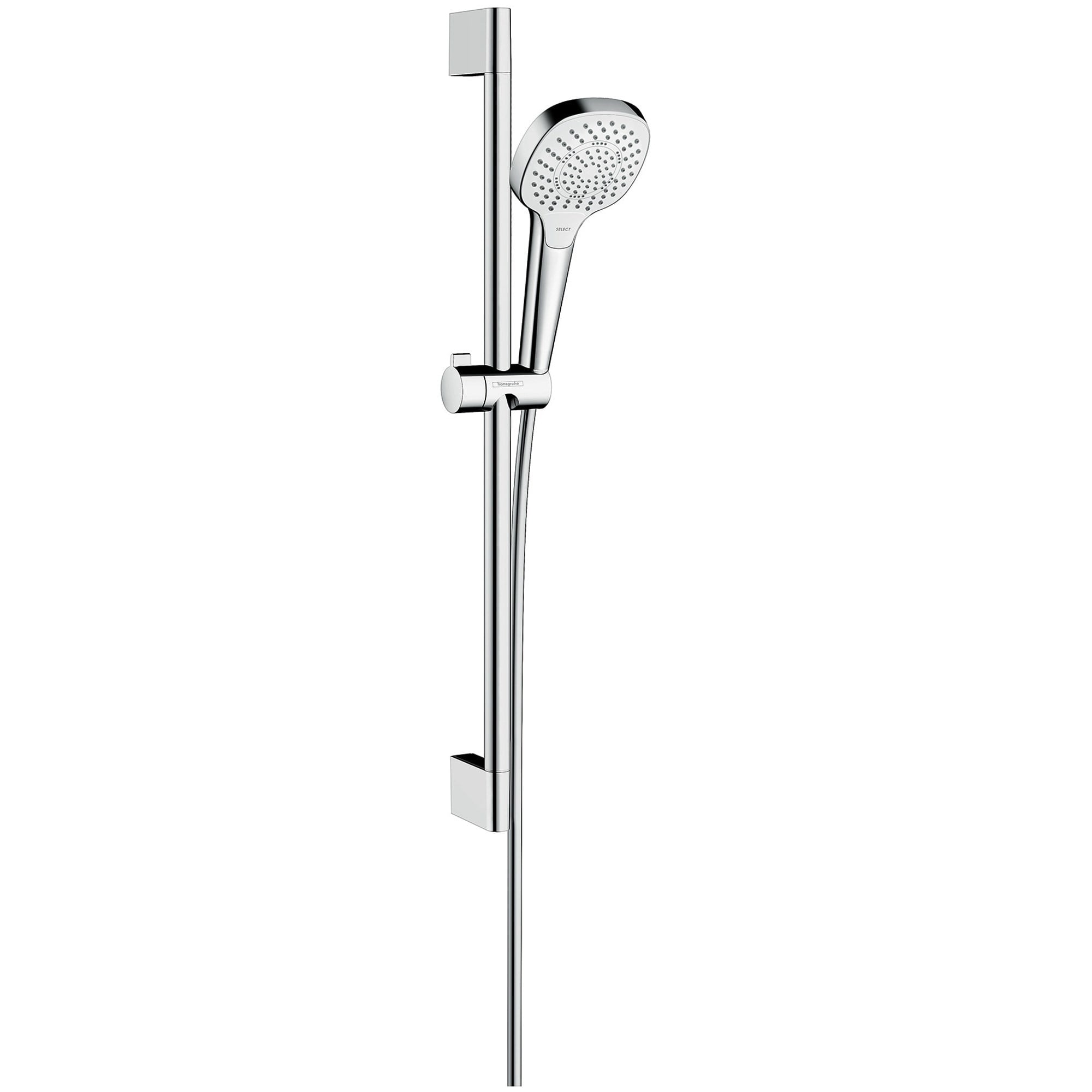 Hansgrohe Croma Select E Duş Seti 65 cm Sürgülü 11 cm El Duşlu Multi EcoSmart Beyaz-Krom 26581400